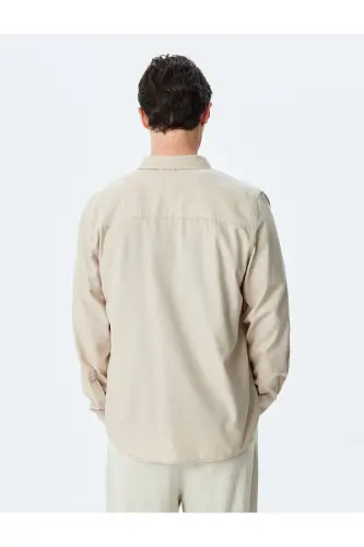 Button-Down Collar Long Sleeve Cotton Blend Classic Slim - 4