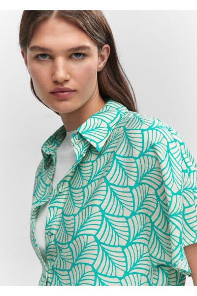 Button-down patterned shirt - 6