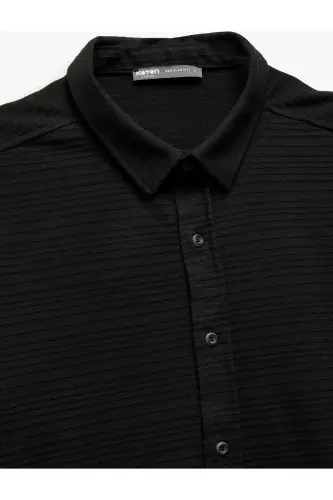 Button-Down Textured Regular Fit Classic Short Sleeve - 5