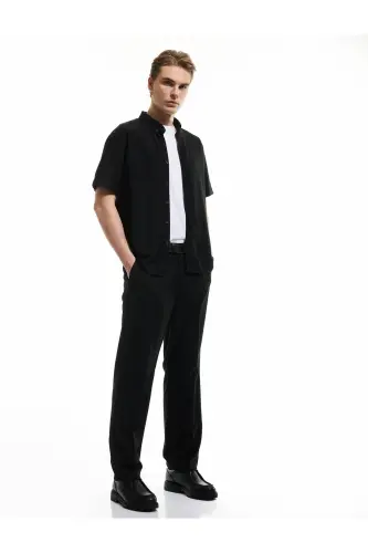 Button-Down Textured Viscose Blend Regular Fit K - KOTON (1)