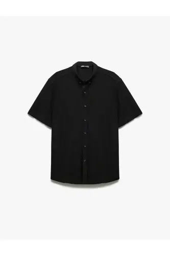 Button-Down Textured Viscose Blend Regular Fit K - 3