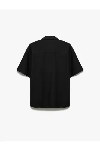 Button-Down Textured Viscose Blend Regular Fit K - 4