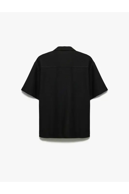 Button-Down Textured Viscose Blend Regular Fit K - 4