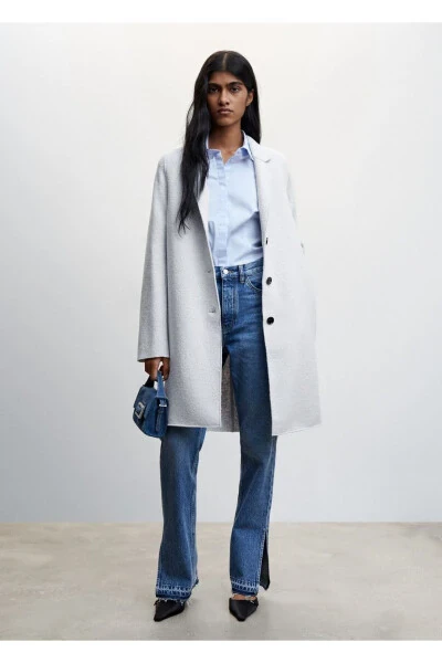 Button Down Wool Coat - MANGO (1)