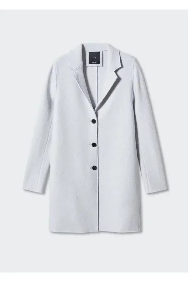 Button Down Wool Coat - 3