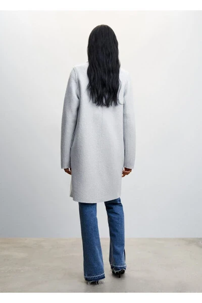 Button Down Wool Coat - 4