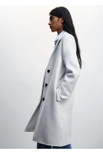 Button Down Wool Coat - 5