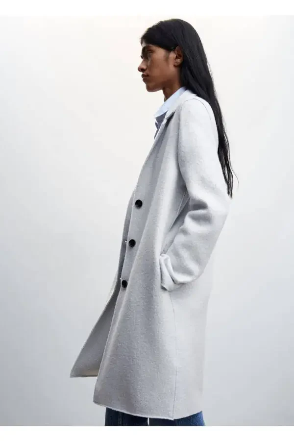 Button Down Wool Coat - 5