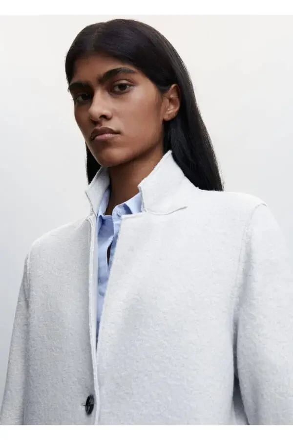 Button Down Wool Coat - 7