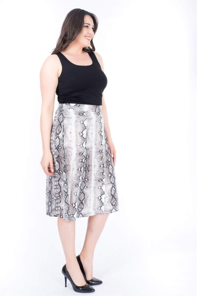 Button-Front Bell Skirt - 2