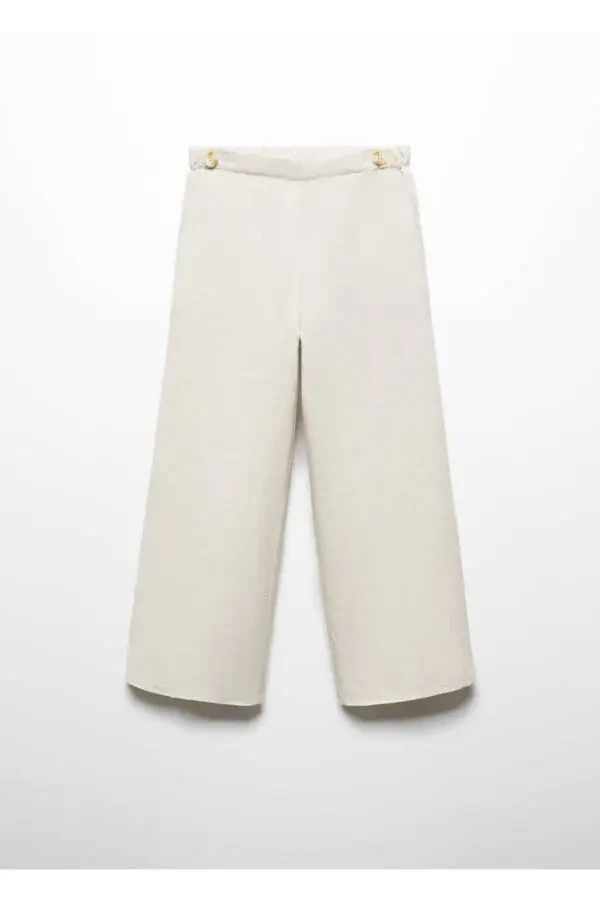 Button-up linen pants - 3
