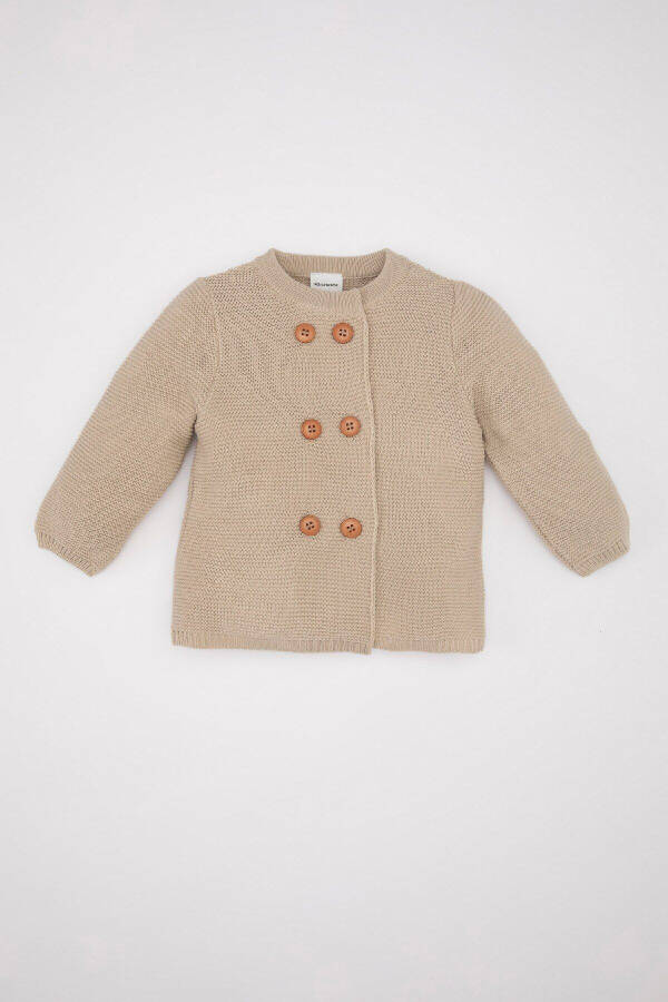 Buttoned basic knit cardigan - 1