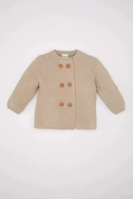 Buttoned basic knit cardigan - DEFACTO