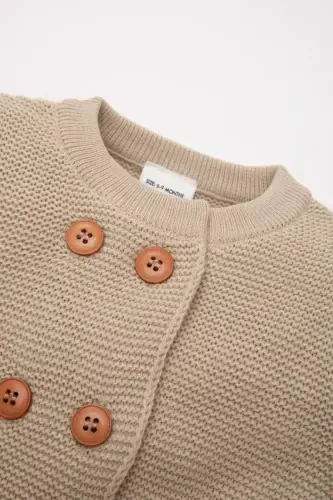 Buttoned basic knit cardigan - DEFACTO (1)