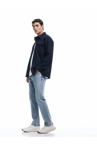 Buttoned Cotton Regular Waist Straight Fit Jean Pants - KOTON (1)