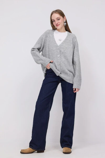 Buttoned Knit Cardigan H3440 - ADDAX