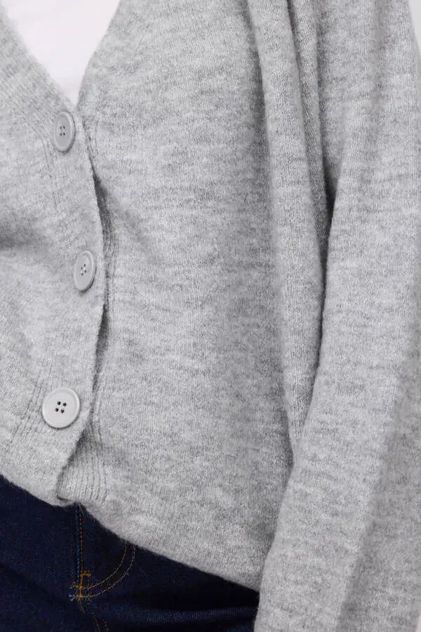 Buttoned Knit Cardigan H3440 - 3