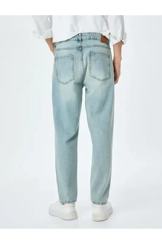 Buttoned Pocket Tapered Fit Jeans - Joe Jean - 4