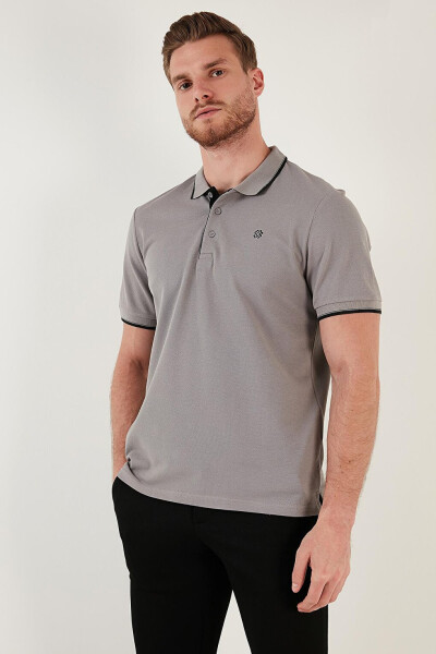 Buttoned Polo Collar Short Sleeve Men's T-Shirt 5902118 - 7