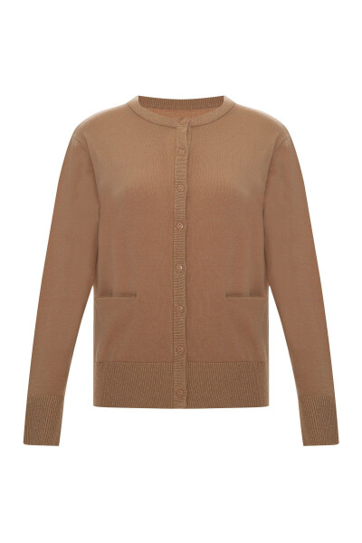 Buttoned Sequined Pocketed Knitted Cardigan - 7