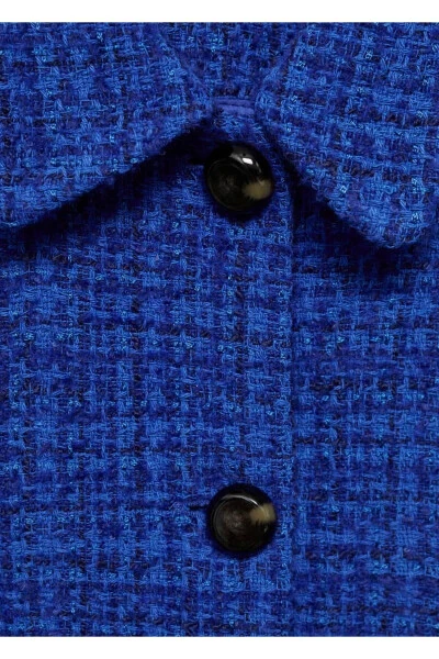 Buttoned Tweed Blazer - 7