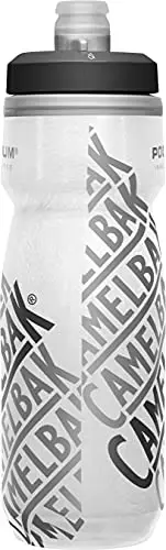 Бутылка для воды CamelBak Podium Chill Insulated Bike - Простая бутылка для сжатия - Подойдет для большинства велосипедных клеток - 21 унция, гоночный выпуск - 1