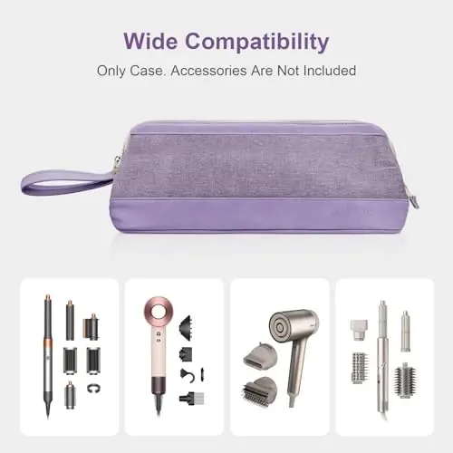 Buwico Airwrap Dyson/Shark Flexstyle uchun sayohat qutisi, Dyson Airwrap/Shark Flexstyle Complete Styler va AttacModazoneents uchun sayohat sumkasi, Dyson/Shark soch quritgich uchun sayohat sumkasi - 6
