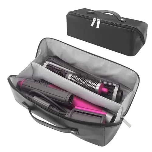 Buwico Dyson Airwrap Styler, Supersonic Soch Quritgich va AttacModazoneentlar uchun Portativ Tashish Sumkasi (Qora) 