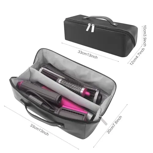 Buwico Dyson Airwrap Styler, Supersonic Soch Quritgich va AttacModazoneentlar uchun Portativ Tashish Sumkasi (Qora) - 2