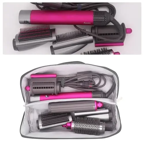 Buwico Dyson Airwrap Styler, Supersonic Soch Quritgich va AttacModazoneentlar uchun Portativ Tashish Sumkasi (Qora) - 5
