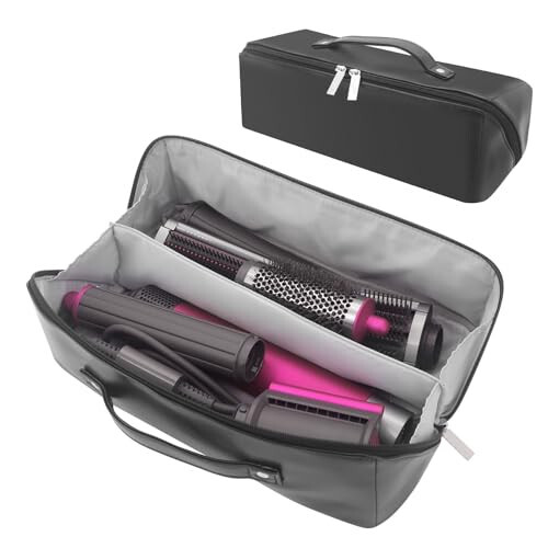 Buwico Portable Carrying Pouch for Dyson Airwrap Styler, Supersonic Hair Dryer and Attachments (Black) - 1