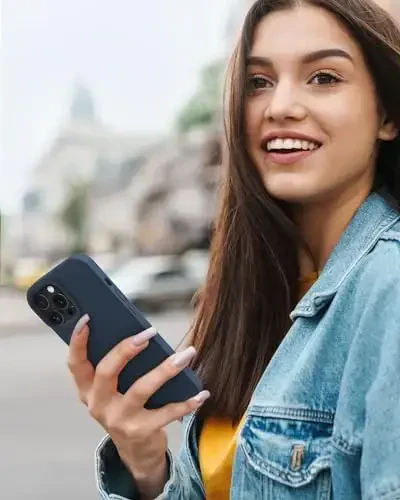 BUYDOT для iPhone 15 Pro Чехол Жидкий силикон Тонкий Ударопрочный Защитный чехол 6.1 дюйма Защита от царапин и падений, Тёмно-синий - 7