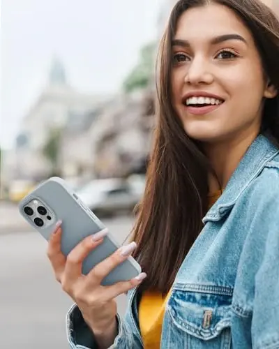 BUYDOT iPhone 15 Pro uchun g'ilof Suyuq silikon Yupqa zarbga chidamli himoya qopqog'i 6,1 dyuymli tirnalishga qarshi tomchidan himoya, Moviy kulrang - 7