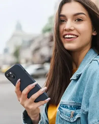 BUYDOT iPhone 15 uchun g'ilof Suyuq silikon Yupqa zarbga chidamli himoya qopqog'i 6,1 dyuymli tirnalishga qarshi tomchidan himoya, Midnight Blue - 7