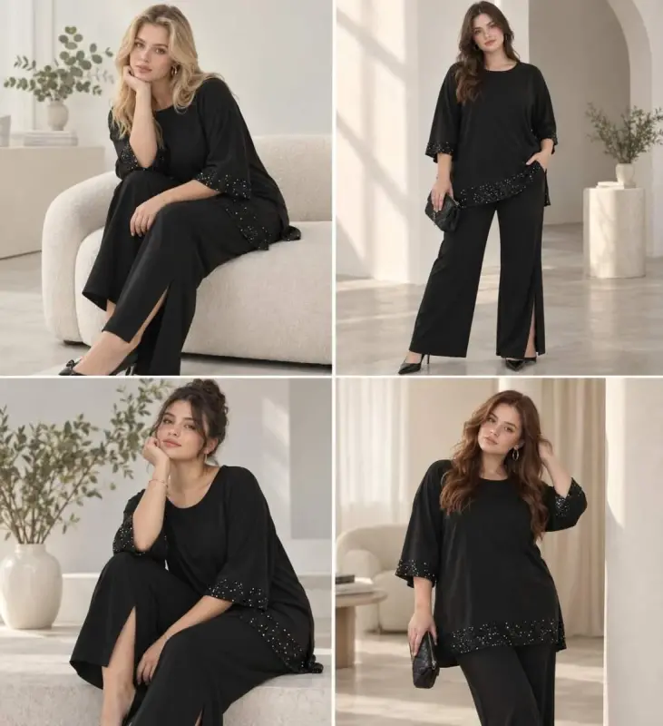 Büyük Beden Abiye Bluz Tunik DD502100 - 3