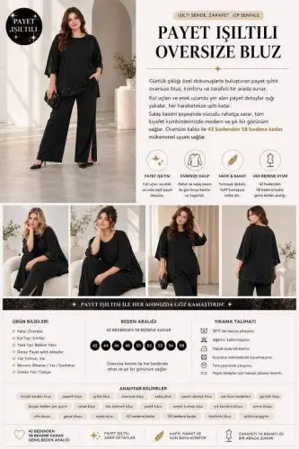 Büyük Beden Abiye Bluz Tunik DD502100 - 4