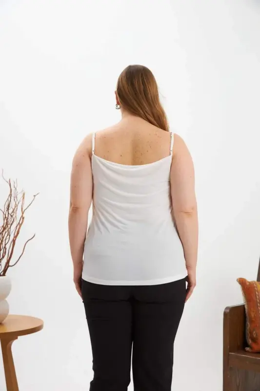 Büyük Beden Askılı Atlet Beyaz - 4