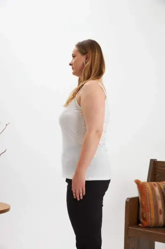 Büyük Beden Askılı Atlet Beyaz - 3