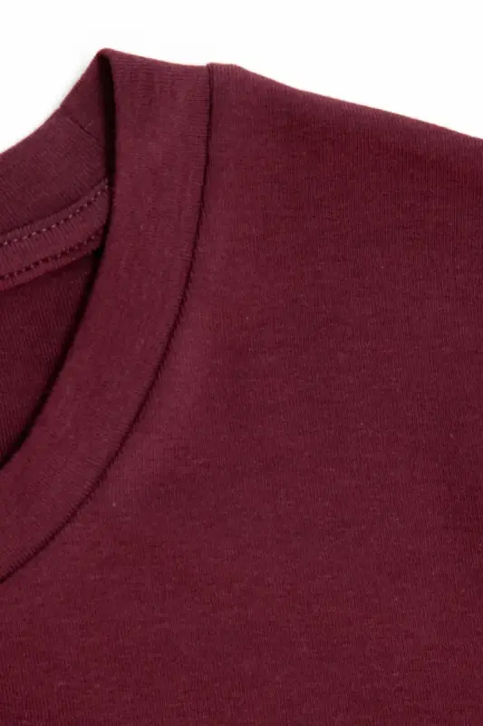 Büyük Beden Bisiklet Yaka Kısa Kollu Pamuklu T-Shirt - 6