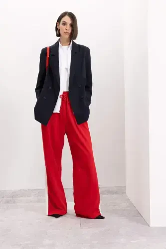 Oversize Geniş Kalıp Ceket Yaka Düğmeli Basic Düz Blazer Ceket D4418AX24AU - 3