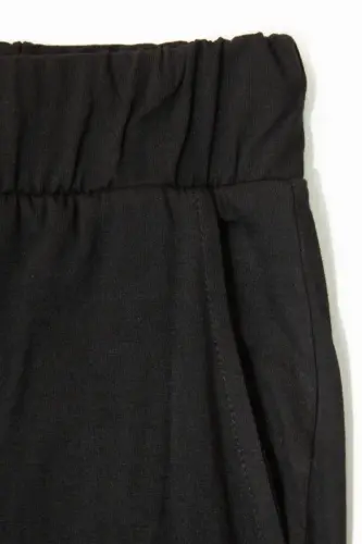 Büyük Beden Cepli Geniş Paça Kapri Pantolon - 6