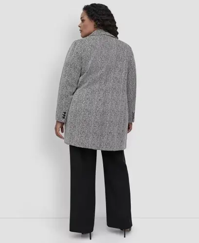 Plus Size Double D Topper Jacket - Black/White - 5