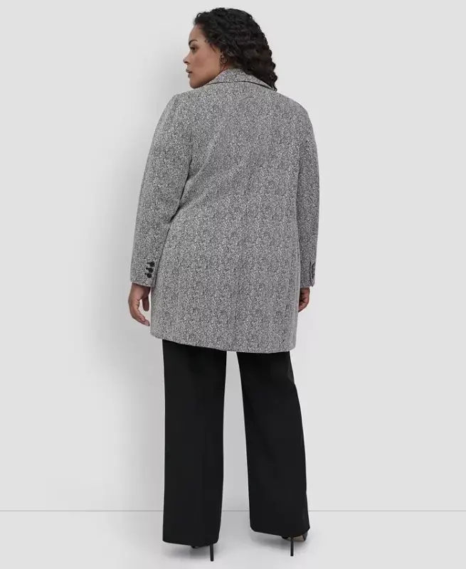 Plus Size Double D Topper Jacket - Black/White - 5