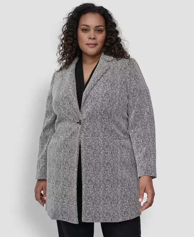 Plus Size Double D Topper Blazer - DKNY