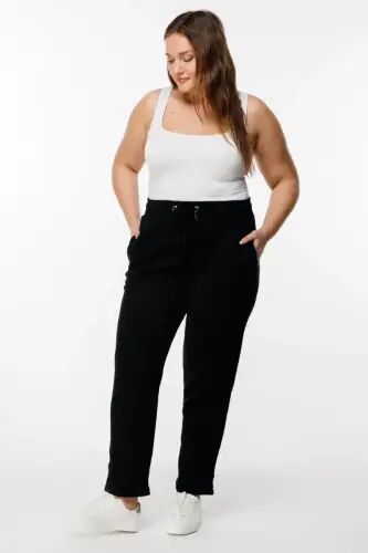 Büyük Beden Düz Paça Streç Eşofman Altı - Büyükbedeniz (1)