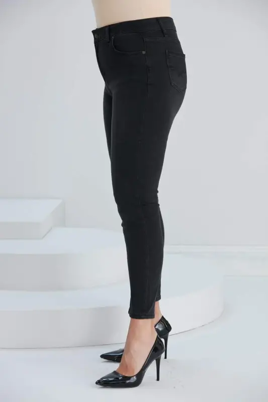Büyük Beden Füme Pantolon - 3