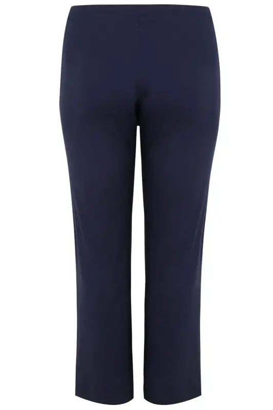 Büyük Beden Geniş Paça Esnek Jersey Yoga Pantolonu - 8