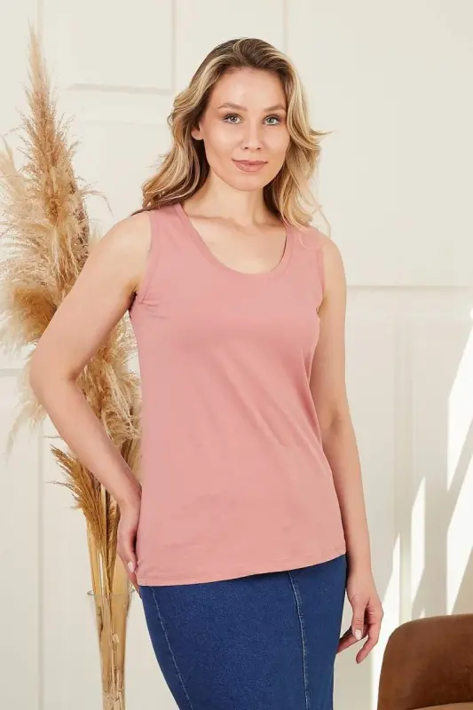 Büyük Beden Gülkurusu Atlet - BÜYÜKBEDENIZ