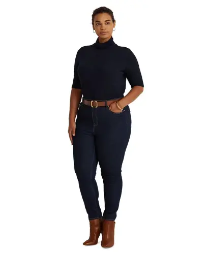 Plus Size Lightweight Turtleneck Sweater - 6
