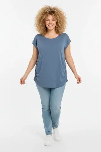 Büyük Beden Japone Kol Yanlardan Büzgülü T-shirt - Büyükbedeniz (1)